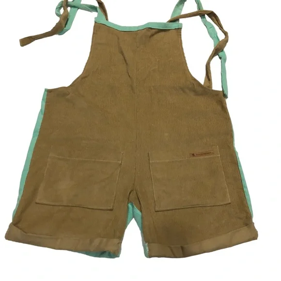 NWOT-Maria Sinverguenza Corduroy Multicolor Romper SZ S - Picture 3 of 13